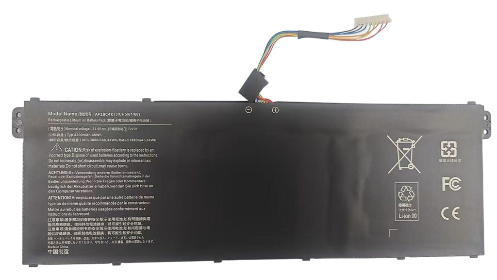 Batterie Acer AP18C4K 50,24Wh 11,55V Li-Pol — Aspire ES1-511 / ES1-512 / ES1-523 / Gateway NE512 / Chromebook — Neuve