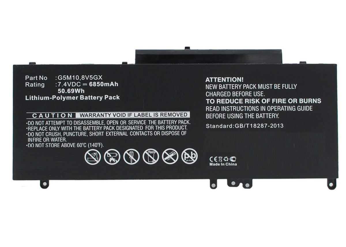 Batterie Dell 51Wh 7,4V Li-Po 4 cellules — Inspiron E5250 / E5270 / E5450 / E5470 / E5550 / E5570 — Neuve