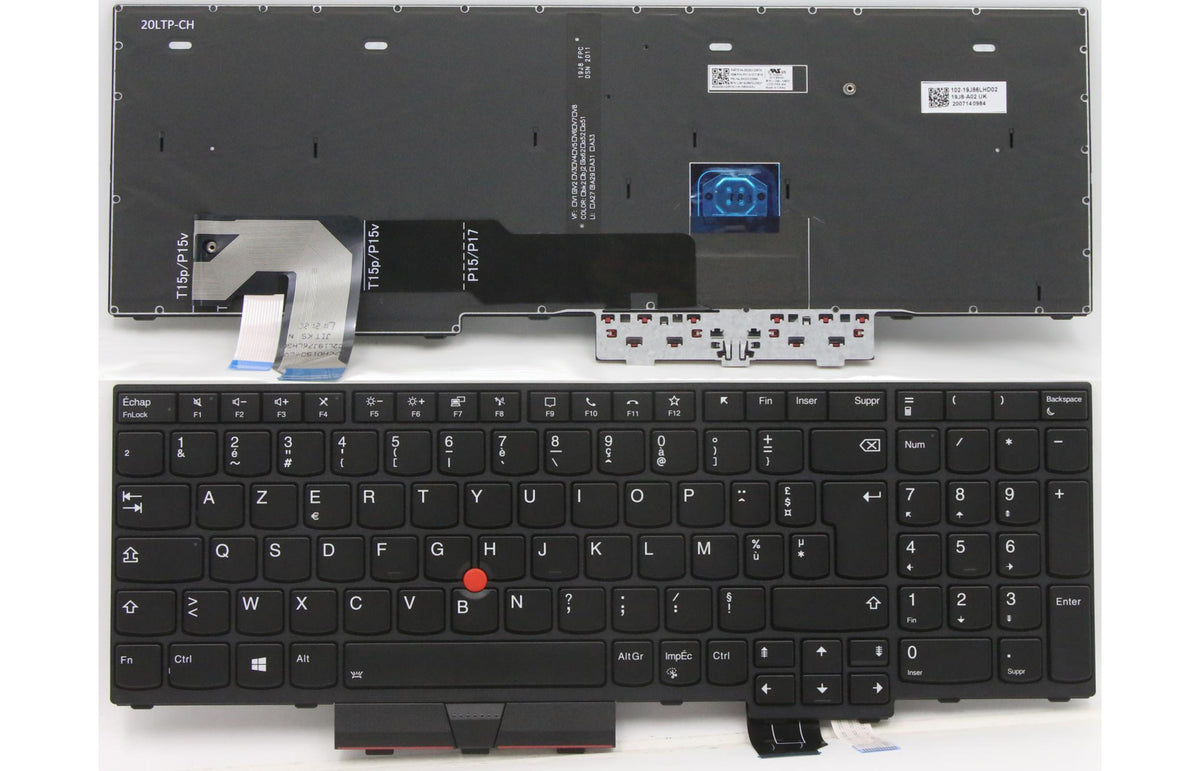 Clavier Lenovo — Original français — LEN_5N20X22926 / LEN_5N20X22962 / LEN_5N20X22890 / LEN_SN20X22674