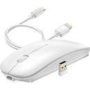 Souris Pro  sans fil Bluetooth et Dongle USB 2.4G Compacte Rechargeable wiwu Blanc