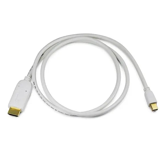 Cordon Mini DisplayPort 1.2 Mâle - HDMI Mâle 1 mètre blanc