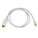 Cordon Mini DisplayPort 1.2 Mâle - HDMI Mâle 1 mètre blanc