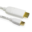 Cordon Mini DisplayPort 1.2 Mâle - HDMI Mâle 1 mètre blanc