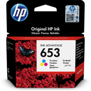 HP 653 - Cartouche encre 3-couleurs 200 Pages