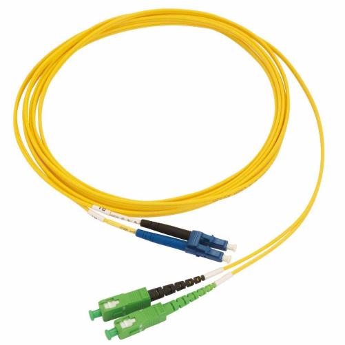 Jarretière optique duplex LC/UPC–SC/APC OS2 G.657.A2 1,0 m — Telenco réf. 91467 — Neuve