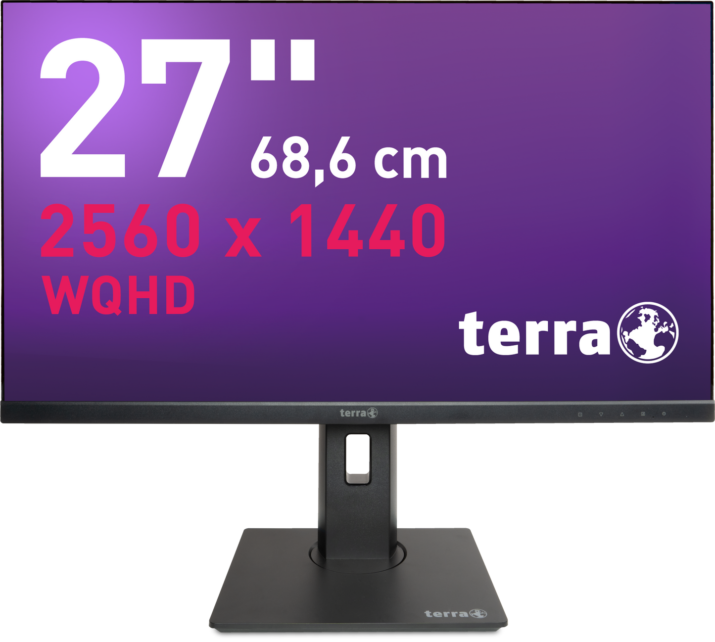 Moniteur TERRA LCD/LED 2772W PV — 27" IPS WQHD 2560x1440, 75Hz, USB-C — Garantie 3 ans