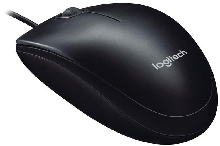 Souris Optique B100- Ambidextre Filaire USB-A Noire