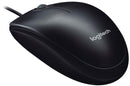 Souris Optique B100- Ambidextre Filaire USB-A Noire