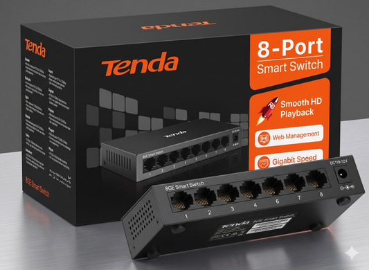 Commutateur réseau Tenda SG108M non administrable Gigabit Ethernet (10/100/1000) Noir