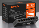 Commutateur réseau Tenda SG108M non administrable Gigabit Ethernet (10/100/1000) Noir