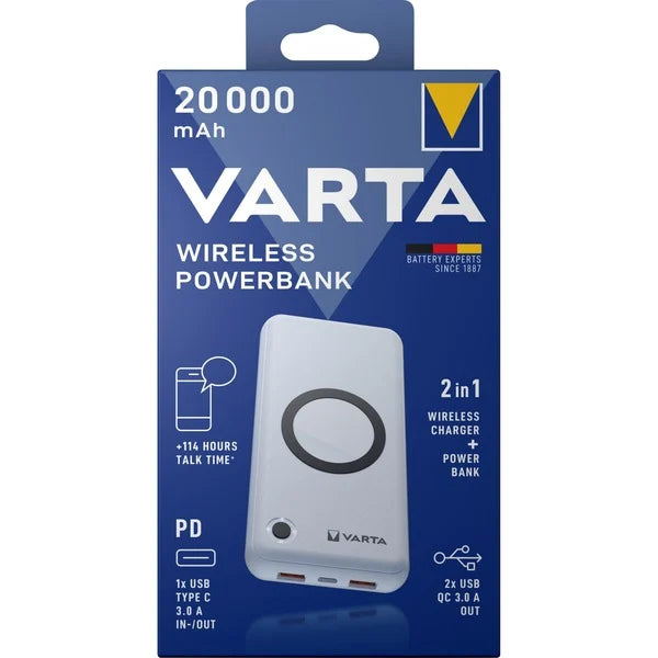 VARTA Batterie externe Wireless Power Bank 20.000