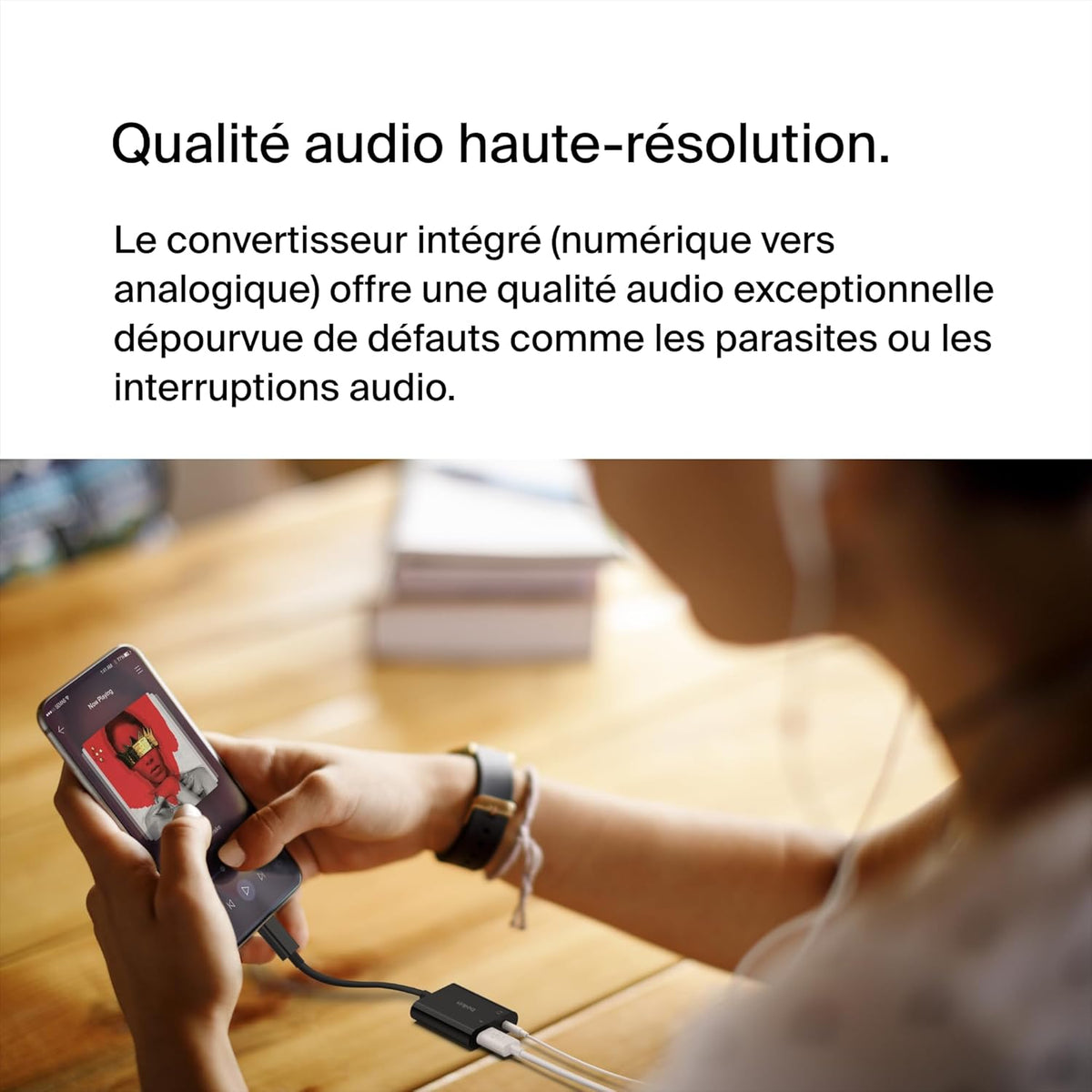 Adaptateur Belkin USB-C vers USB-C 60W et Jack 3,5mm