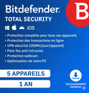 Bitdefender Total Security Individual (5 devices, 1 AN)