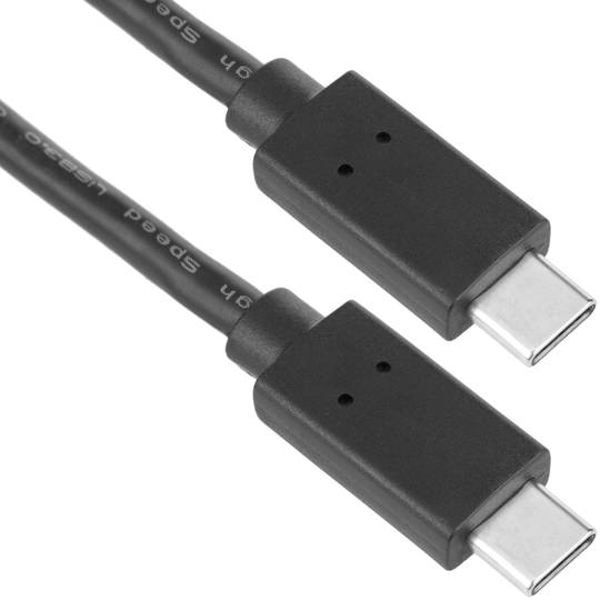 Cordon USB 3.1 Gen1 TypeC mâle / TypeC mâle (5Gbps)noir 1mètre