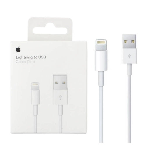 Cable Usb ORIGINAL Lightning 1 mètre Apple iPhone X/XS/XS MAX/XR/11.blanc
