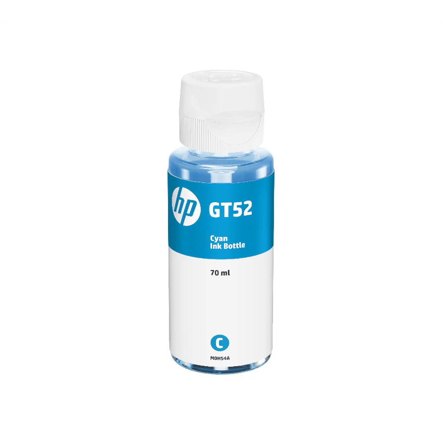 Bouteille d'encre GT52 pour HP Smart Tank, 70 ml, 8000 pages, Cyan