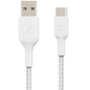 Belkin Câble Tressé Boost Charge USB-C 2 Mètres - Blanc