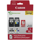 Canon — Pack 2 Cartouches Noir + Couleurs L/XL + 50 Feuilles Papier Photo (5224B013)