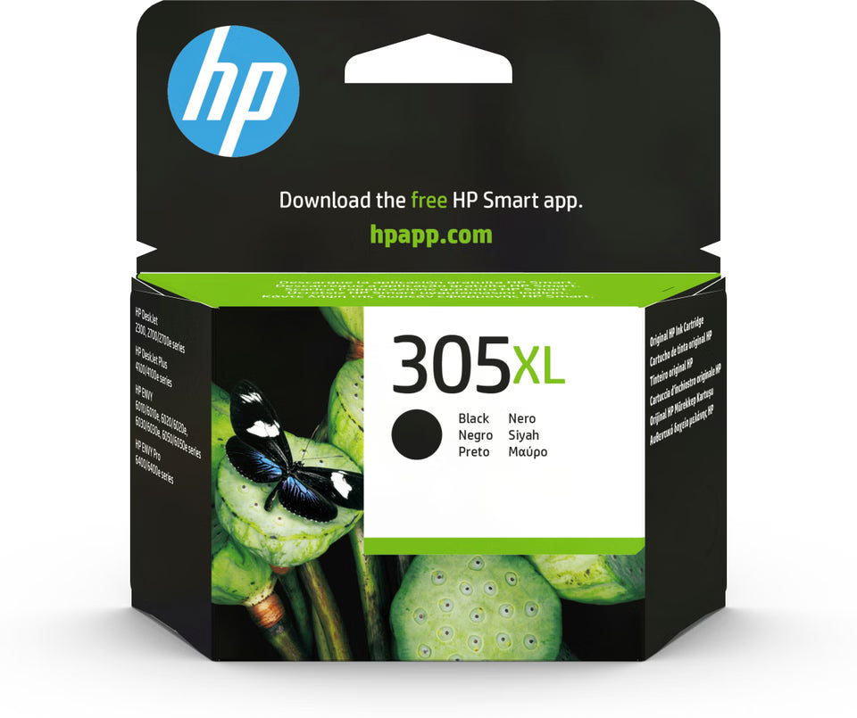 HP 305XL Cartouche d'encre noire grande capacité authentique — 6 mois de garantie