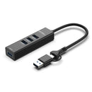 Hub 4 Ports USB 3.0 — Connecteurs USB-C & USB-A — 5 Gbps — 0,15 m