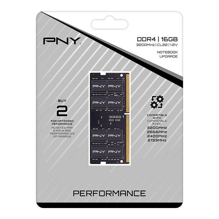 PNY Performance SO-DIMM DDR4-3200 16 Go CL22 1.2V Single Channel