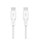 BELKIN Câble USB-C vers USB-C 100W Tréssé 3m (Blanc)